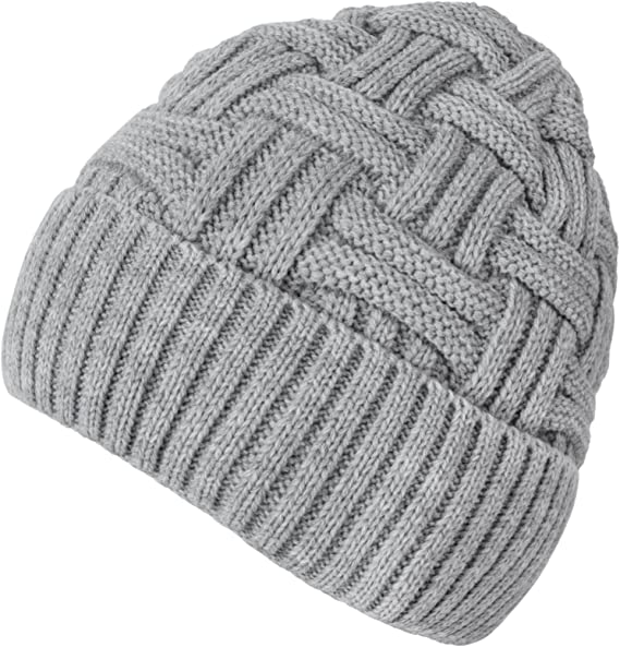 Vinterhatt varm stickad slouchy beanie skalle mössa