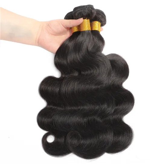 Xuchang Moonhair 100% Real Virgin Cuticle Aligned Human Hair Body Wave Raw Brazlian Hair Bundles 12A