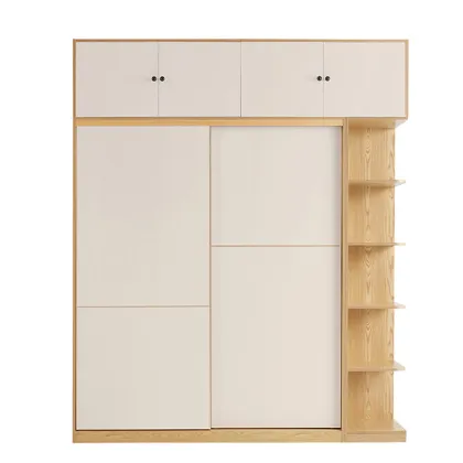 Linsy Nordic White Corner Sliding Door Wardrobe