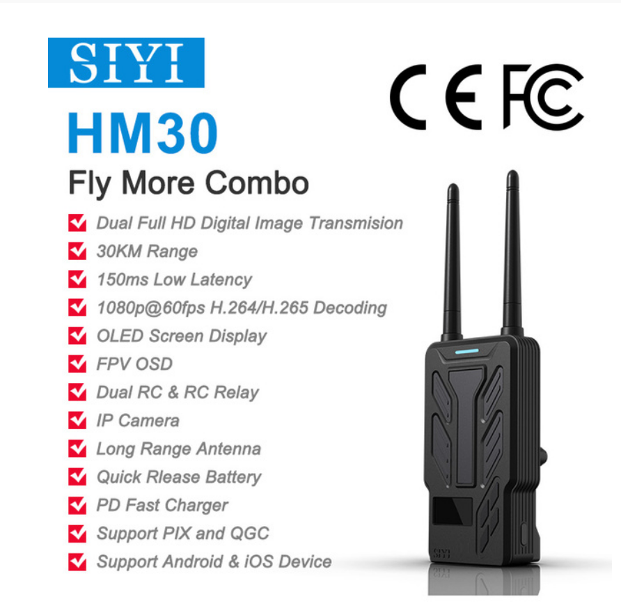 Siyi HM30 Fly More Combo Digital Image Transmission