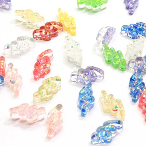 Shine Glitter Pastell Bunte Spinkle Resin Schöne Miniatur Charms Hübsche Aufkleber Flat Back Crafts für Dekoration DIY