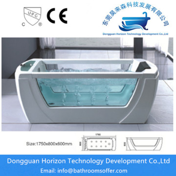 Acrylic jacuzzi bath square whirlpool tub