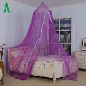 Purple Princess Mosquito Net Bed Canopy With Ribbon