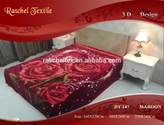 WUXI RASCHEL 100% Polyester 2015 Year New designs Mora Style mink Blanket