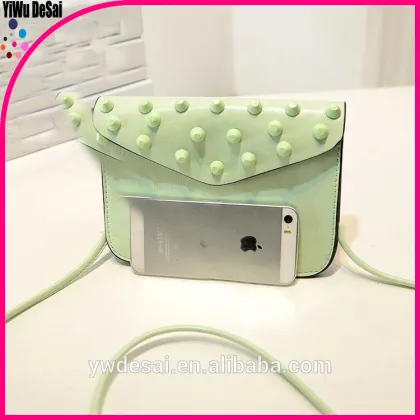 Fashion rivet inclined shoulder bag Mobile change purse small bag