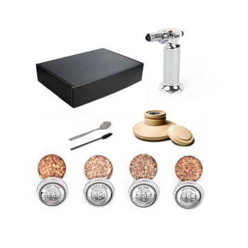 High-Quality Oak Wood Cocktail Smoker Kit with Whiskey Wood Chips - Hot Sale