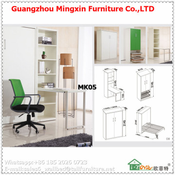 Modern home furniture cum wall beds hidden desk bed adjustable wall bed