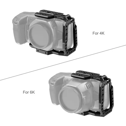 SmallRig BMPCC 4K / BMPCC 6K Camera Cage Half Cage for Blackmagic Design Pocket Cinema Camera 4K / 6K Feature w/ Nato rail 2254