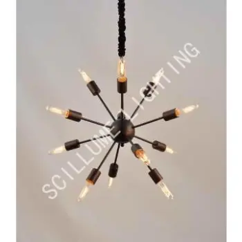 13-light SPUTNIK filament chandeliers #2061B