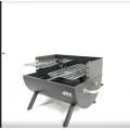 Small Dual-Grate Charcoal Grill for Outdoor Snacks