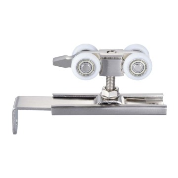 Shower room door hanging wheel system