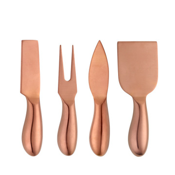 Stainless Steel Rose Gold Cheese Knife Set for Charcuterie Boards