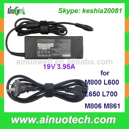 laptop battery charger for Toshiba 19V 3.95A 75W laptop ac adapter