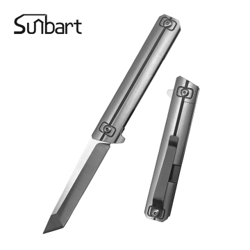 Tanto 3Cr13 Steel Blade Stainless Steel Handle Foldable Outdoor Utility Knife