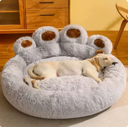 Cute Bear Paw Shape Pet Bed - Comfortable and Cozy Anti-Anxiety Dog Bed