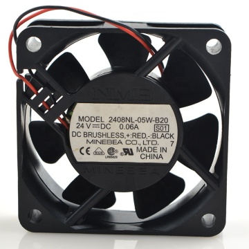 6cm 24V 0.06A Kipas Inverter Double Ball-Pendinginan 2408NL-05W-B20