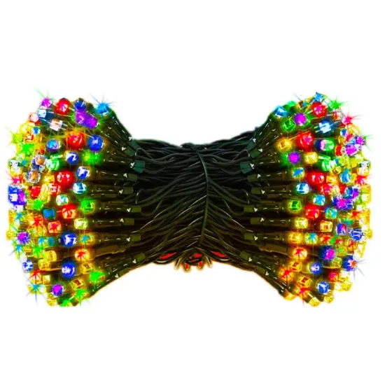 Waterproof LED Christmas Garland: Solar-Powered String Lights with 8 Modes for Garden and Wedding Outdoor Decorations