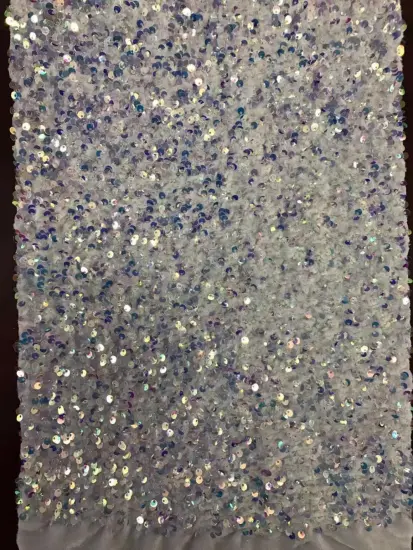 Less Sequin Lint Embroider Fabric