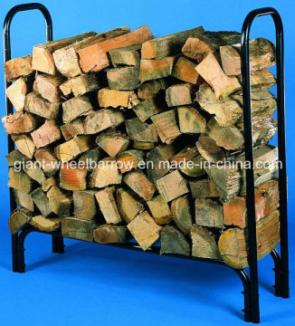Black 8-Foot Firewood Log Rack
