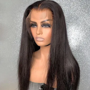 Cheap Wholesale Straight Raw Indian Virgin Human Hair Transparent Lace Frontal Wig Pre Plucked Lace Front Wig Human Hair Vendor
