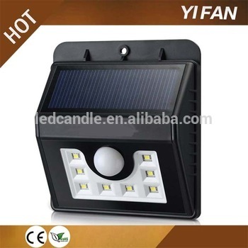 8 LED motion led garden solar sensor light