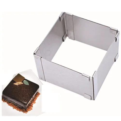 Adjustable Stainless Steel Squared Cake Ring Mousse Mold