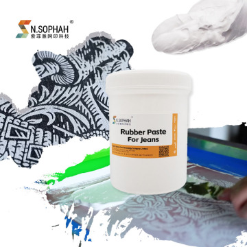 High Quality Water-Based Screen Printing for Jeans with High Fastness Rubber Paste