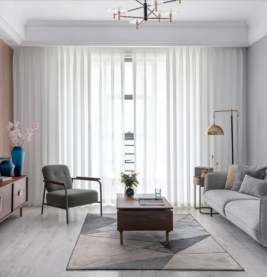 Wholesale White Sheer Curtain Tulle Fabric for Hotel and Home Décor