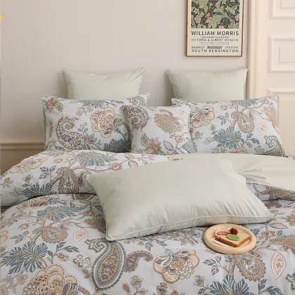 Customized Size Cotton Bedding Sheet Set for Home Textiles