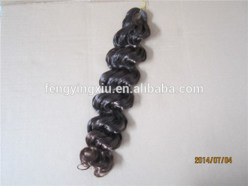 beauty fashion cheap fake synthetic hair extension red color