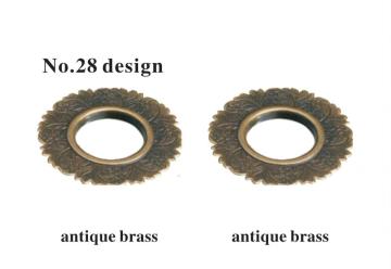 Antique Brass Vintage Design Flower Pattern Curtain Eyelet