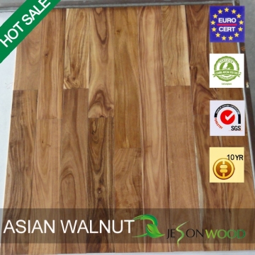 Natural Smooth Surface Asian Walnut Wood Flooring