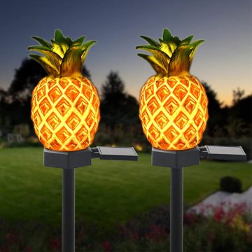Pineapple Shape Solar Rechargeable Outdoor Waterproof LED Garden Light