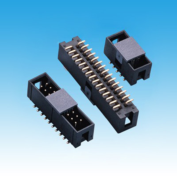 Conector de cabeçalho de caixa SMT de 2,54 mm com tampa com tampa