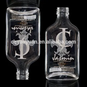 Screw Top 200ML Flat Glass Bottles Whisky 200 ML Wine Bottles