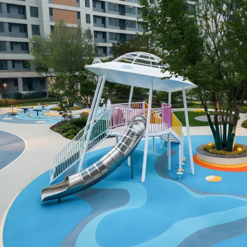 Outdoor UFO Playground Toy Set with Slide for Kids