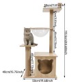Cat Playground Tower Eco-Friendly Wooden Indoor Scratcher Multi Level Climbing Condo Interactive Toys Sleeping Platform Carton