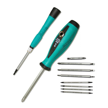 Double-Ended Phillips/Slotted Screwdriver Set - 10pcs with Fabric Bag