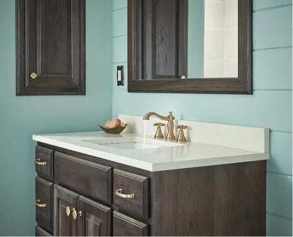 brushed silver bathroom faucet