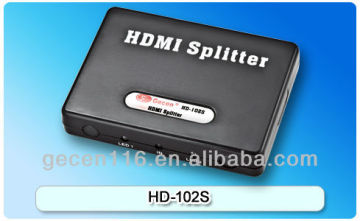 2013 New mini HDMI splitter 1 in 2 out HD-102S