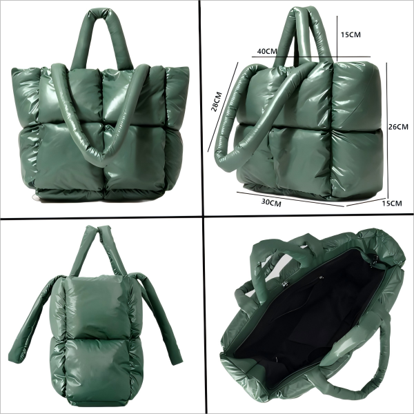 Anpassade polyesterpufferspåsar för damer Customized Polyester Puffer Bags for Ladies