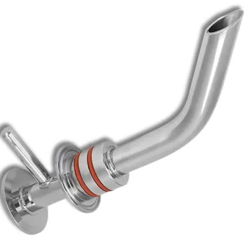 90 Degree Stainless Steel Sanitation Racking Arm Valves for SS304 Brewing Tanks