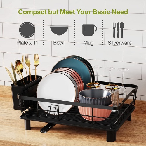 Hot Selling Dish Drainer Rack With Utensil Holder