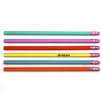 Custom Pastel Color Eraser Pencils with Logo - School HB Graphite Lead Pencils