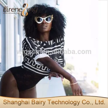Eirene short bob lace front wig/afro kinky curly lace front wig/thick human hair lace front wig