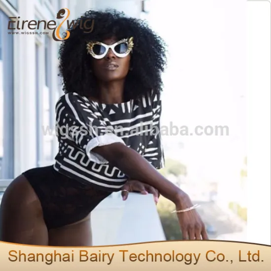 Eirene short bob lace front wig/afro kinky curly lace front wig/thick human hair lace front wig