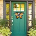 Monarch Butterfly Hoş Geldiniz Ahşap Asma Tabelası