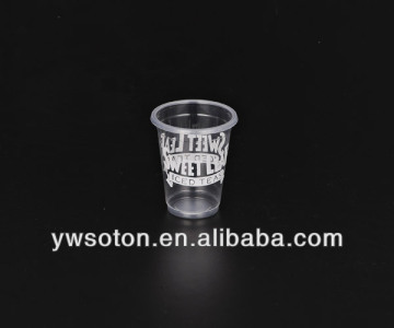 130ml clear flat plastic cup