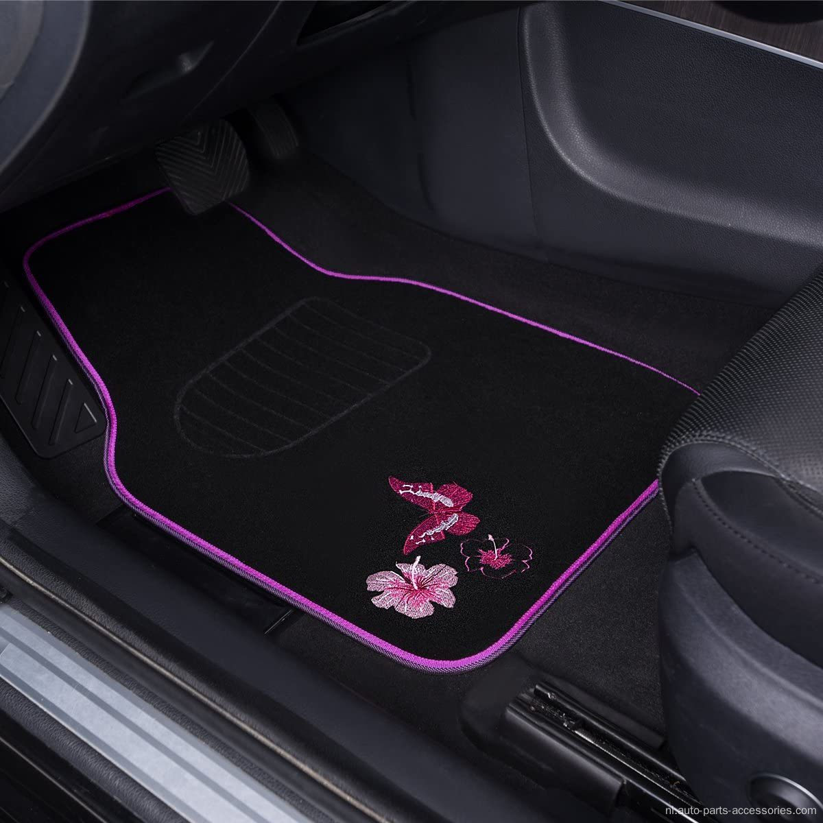 Universal Fit Butterfly and Flower Car Floor Mats