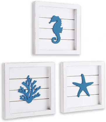 Coastal Blue Beach Wall Decor